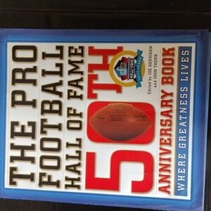 Book entitled THE PRO FOOTBALL HALL IF FAME... 50TH ANNIVERSARY EDITION